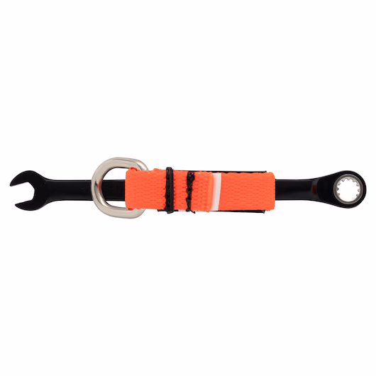 TETHER-READY BLACK CHROME COMBINATION NON-REVERSIBLE RATCHETING WRENCH - SPLINE - JSCR24-TT