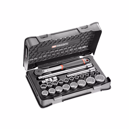 S.161-3P12 1/2' SOCKET SET 12PT MM S.161B 23PC