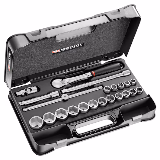 SL.161-2P6U 1/2' SOCKET SET 6PT IN SL.161 22PC
