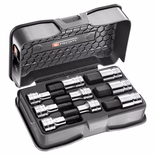 STM.J9APB 1/2' BIT SOCKET SET HEXAGONAL 5-19MM