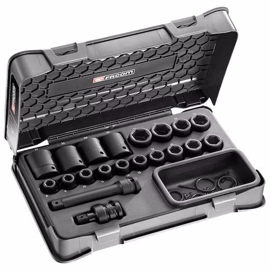 NS.500B 1/2' IMPACT SOCKET SET 6P 8-27MM